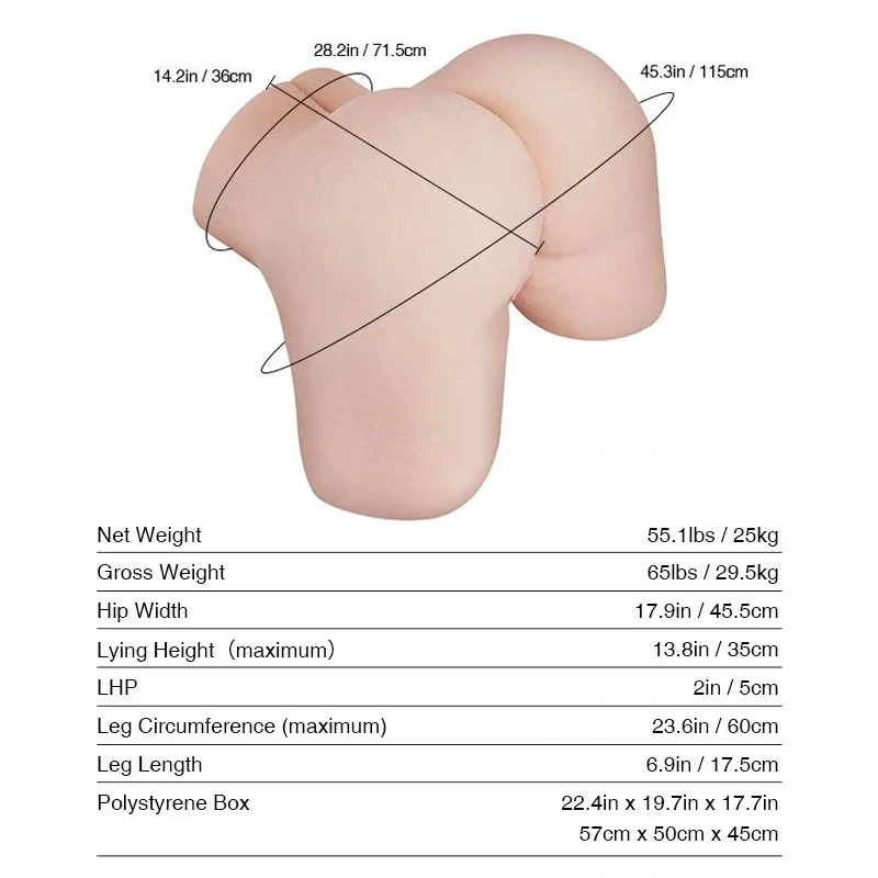 Tantaly Eva: 55LB BBW Butt Sex Dolls Huge Booty Sex Doll - Image 8