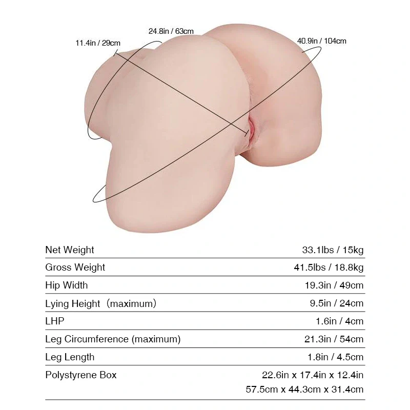 Tantaly Rosie: 33LB Durable Real Life Big Ass Sex Doll - Image 8