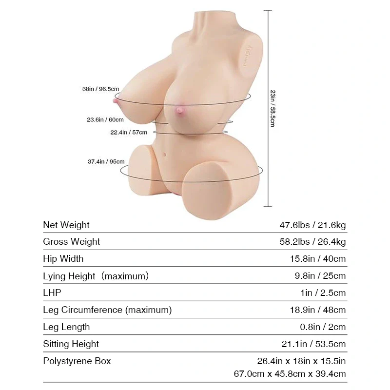 Tantaly Nicole 2.0: 47LB Adult Sex Doll with Papaya Boobs for Titfuck - Image 8
