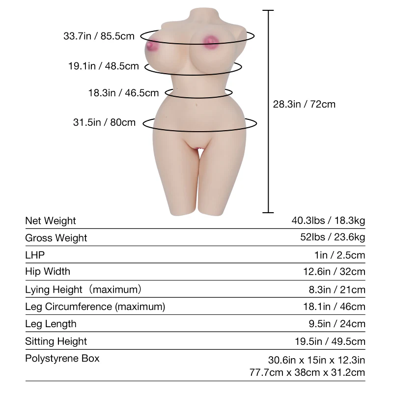 Tantaly Monica 2.0: 40.3LB Hentai Sex Doll with Erect Nipples - Image 11